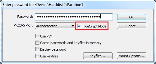 TrueCrypt mode